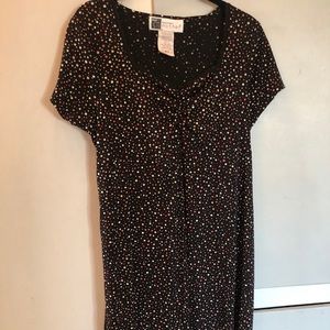 Maternity dress black multi dots